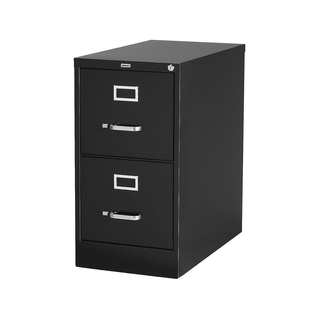 Black 2 Drawer Letter Size Lockable File Cabinet T4251
