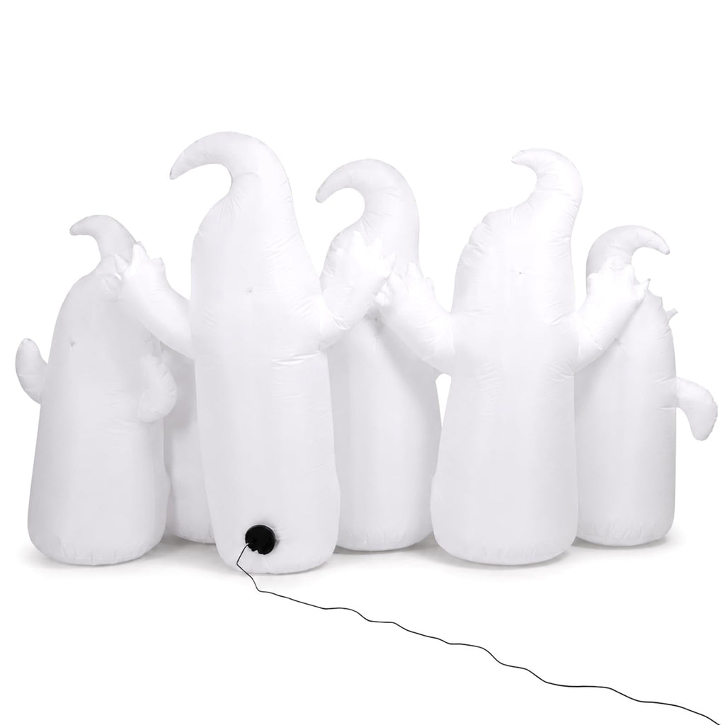 8FT Long Halloween Inflatable 6 Cute Ghosts LED Yard Decoration T988