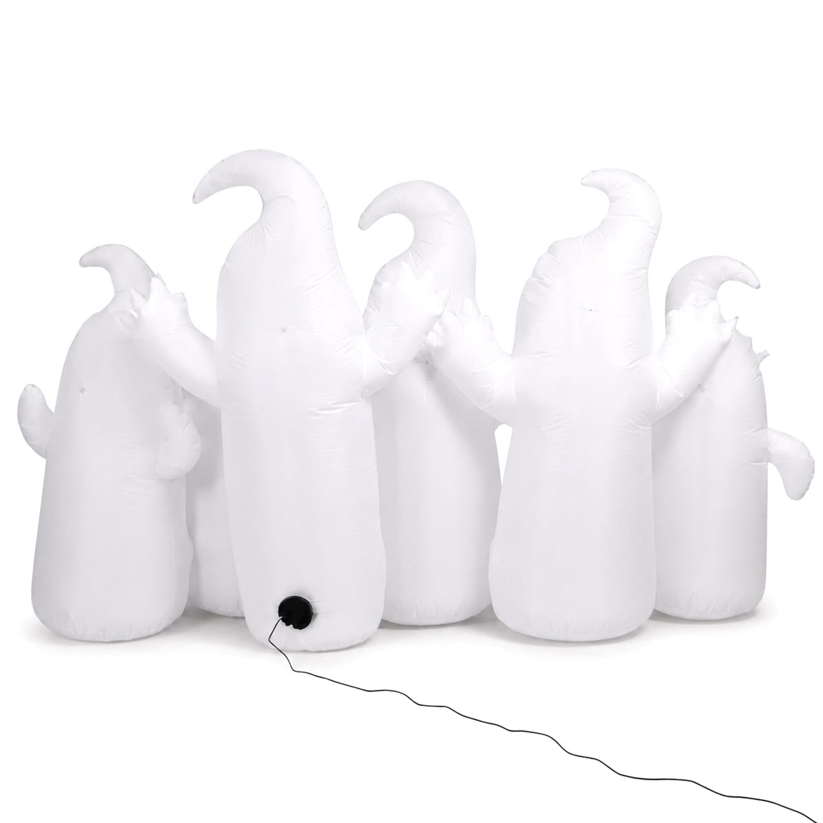 8FT Long Halloween Inflatable 6 Cute Ghosts LED Yard Decoration T988