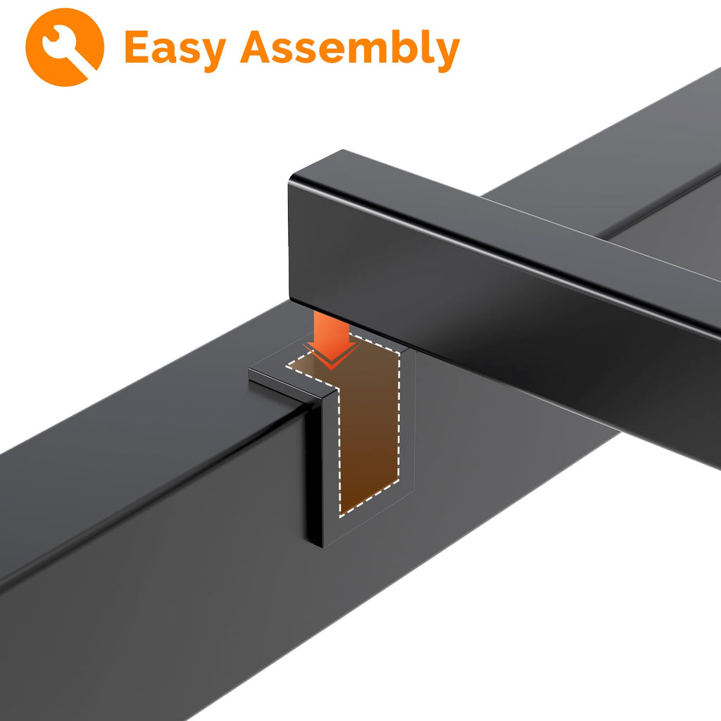 Twin Bed Frame Set of 2 with LED Headboard and USB Charging Station F739