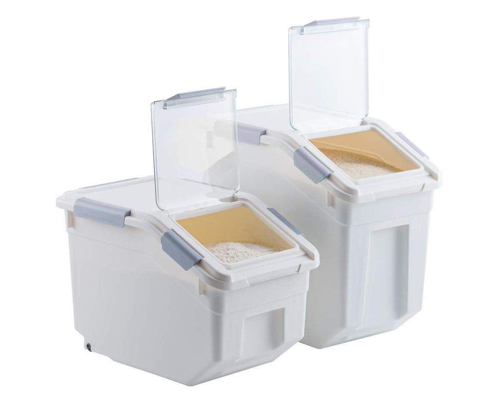 2 Pack Airtight Pet Food Storage Container with Scoop 10 LB C349975