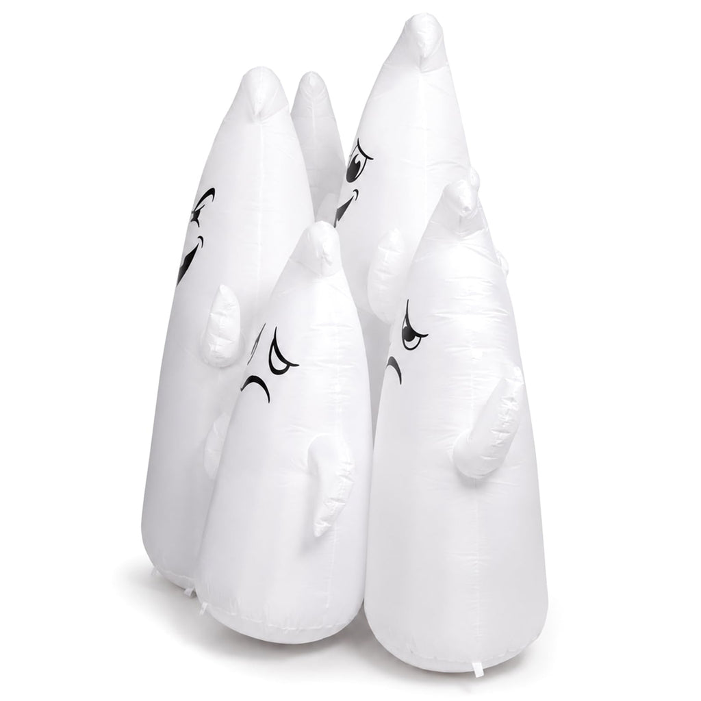8FT Long Halloween Inflatable 6 Cute Ghosts LED Yard Decoration T988