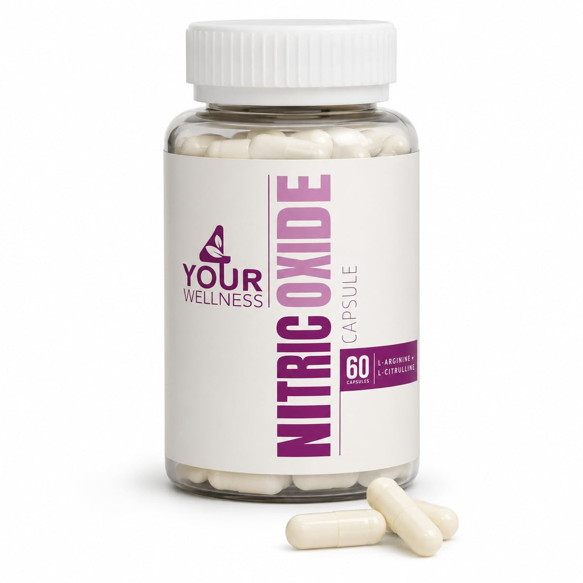 Nitric Oxide Capsules L Arginine L Citrulline 60 Count Y7481