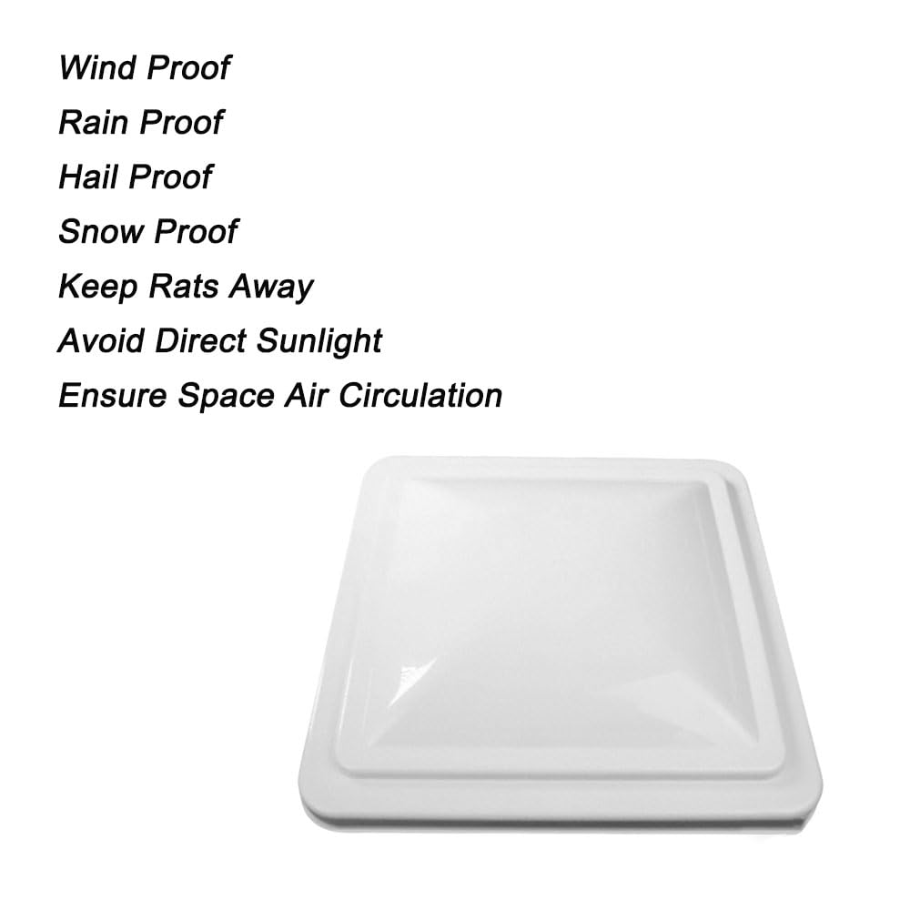 2 PCS 14x14 Inch White RV Vent Cover L8185