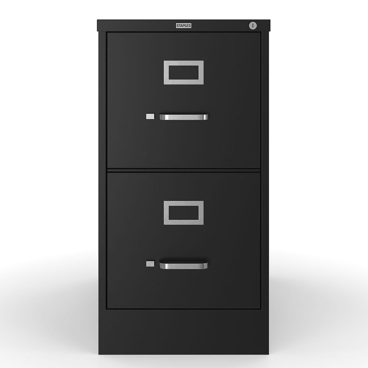 Black 2 Drawer Letter Size Lockable File Cabinet T4251