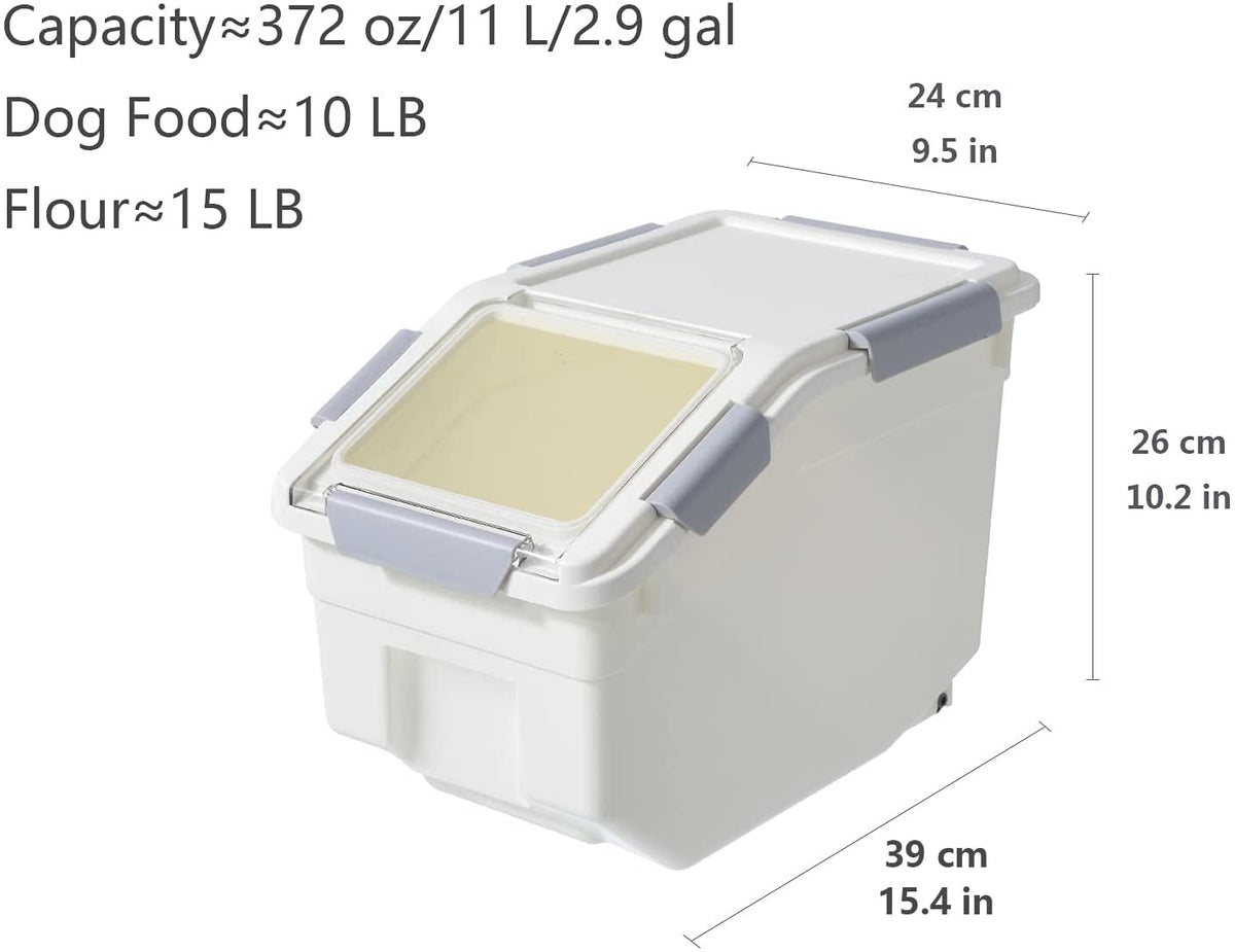 2 Pack Airtight Pet Food Storage Container with Scoop 10 LB C349975