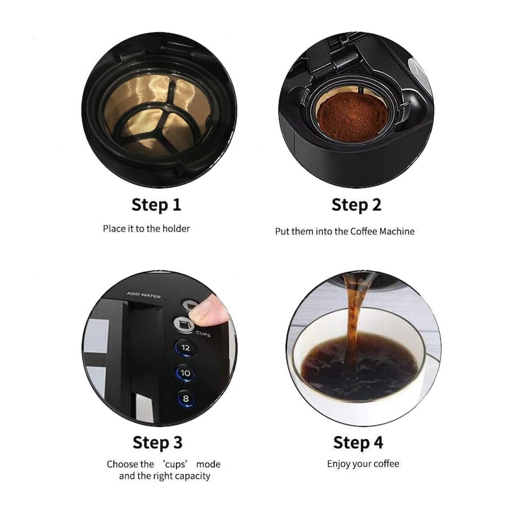 Reusable 8-12 Cup Basket Coffee Filter 2 Pack BPA Free S72477