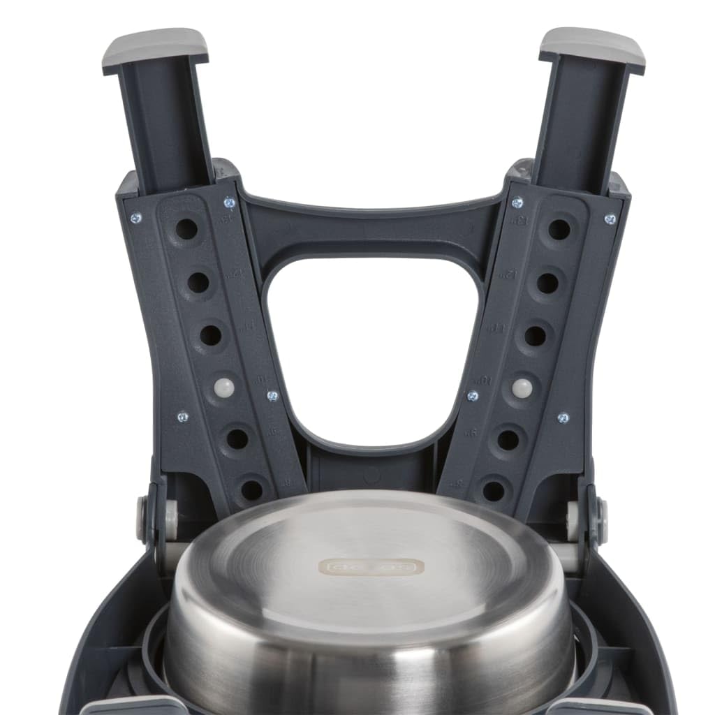 Adjustable Height Double Pet Feeder with Stainless Steel Bowls X930