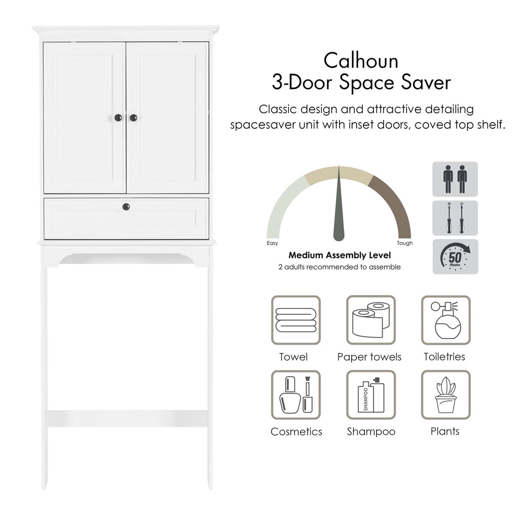 White Over the Toilet Storage Cabinet C988