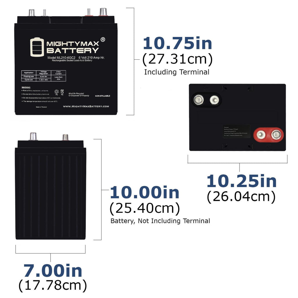 6V 210AH Deep Cycle AGM Battery 4 Pack N932727