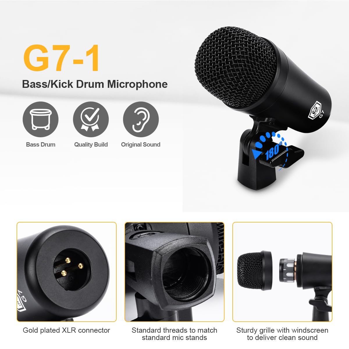 7-Piece Drum Mic Kit with XLR Outputs A468