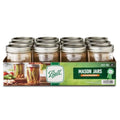 Wide Mouth Pint Canning Jars, 12 Pack, Clear C6981