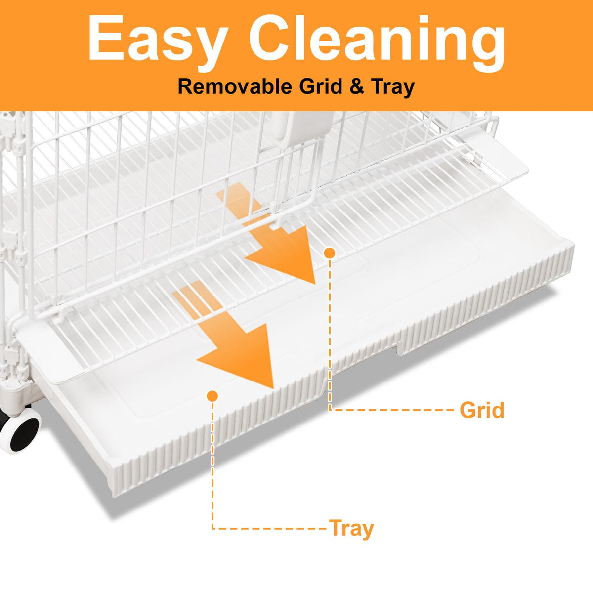 24 Inch White Puppy Crate D80594