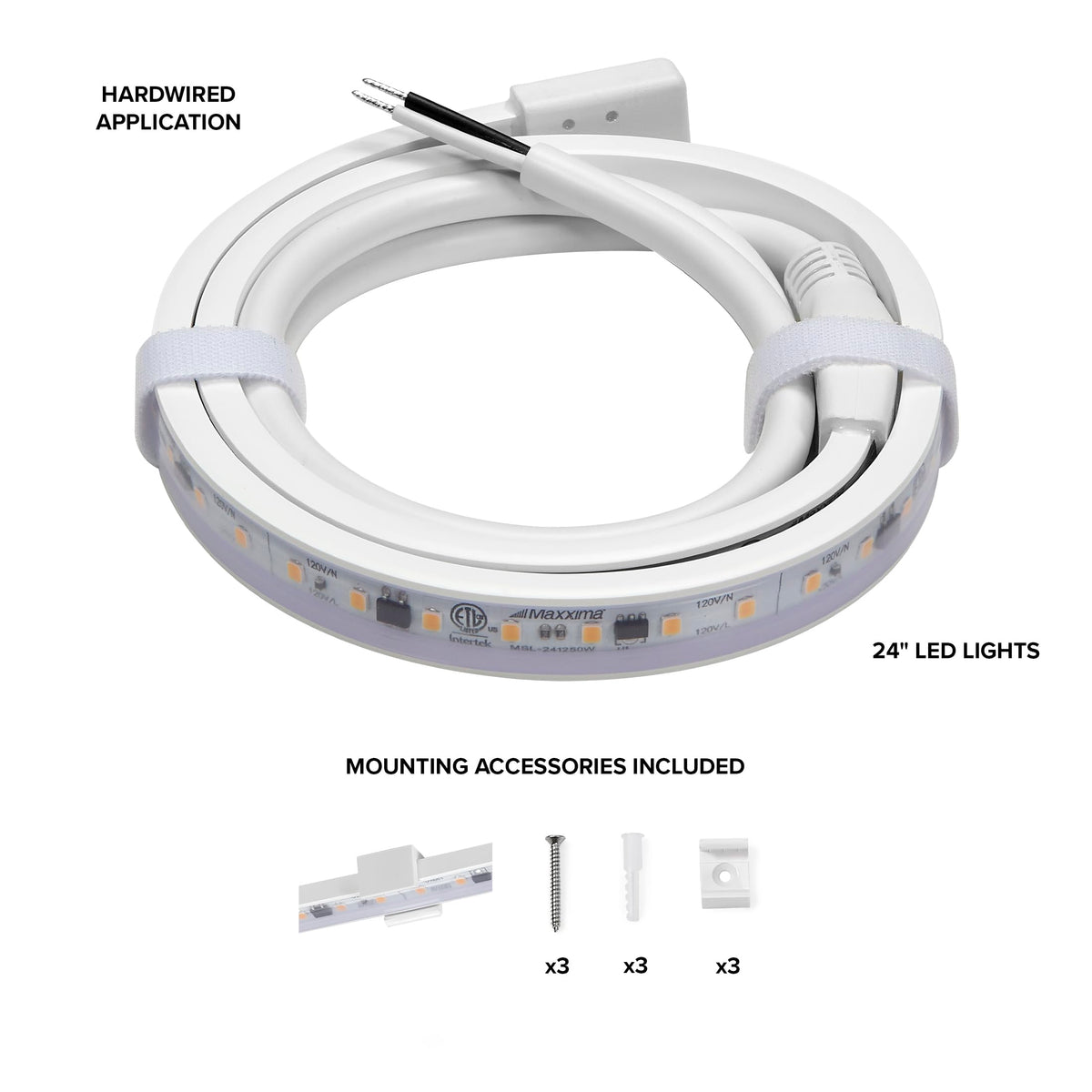 24 in. Hardwired LED Under Cabinet Strip Light N5424