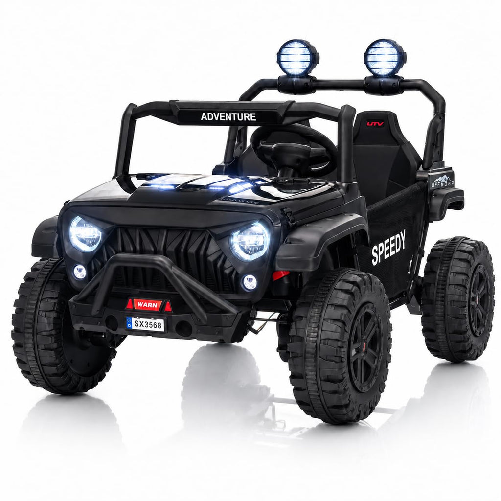 Black 24V 2 Seater Ride On Truck Car with Remote Control H5359