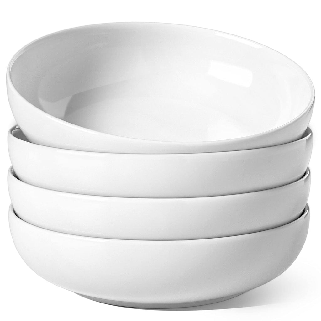 45 oz White Pasta Bowls Set of 4 U414818