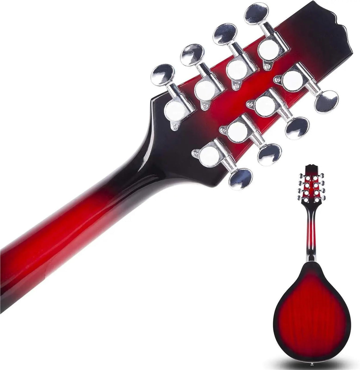 Red Sunburst Mahogany Wood A Style Acoustic Electric Mandolin K280127