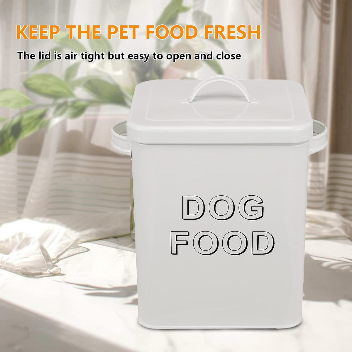 Metal Airtight Dog Food Storage Container 6 lbs Z6127