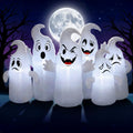 8FT Long Halloween Inflatable 6 Cute Ghosts LED Yard Decoration T988
