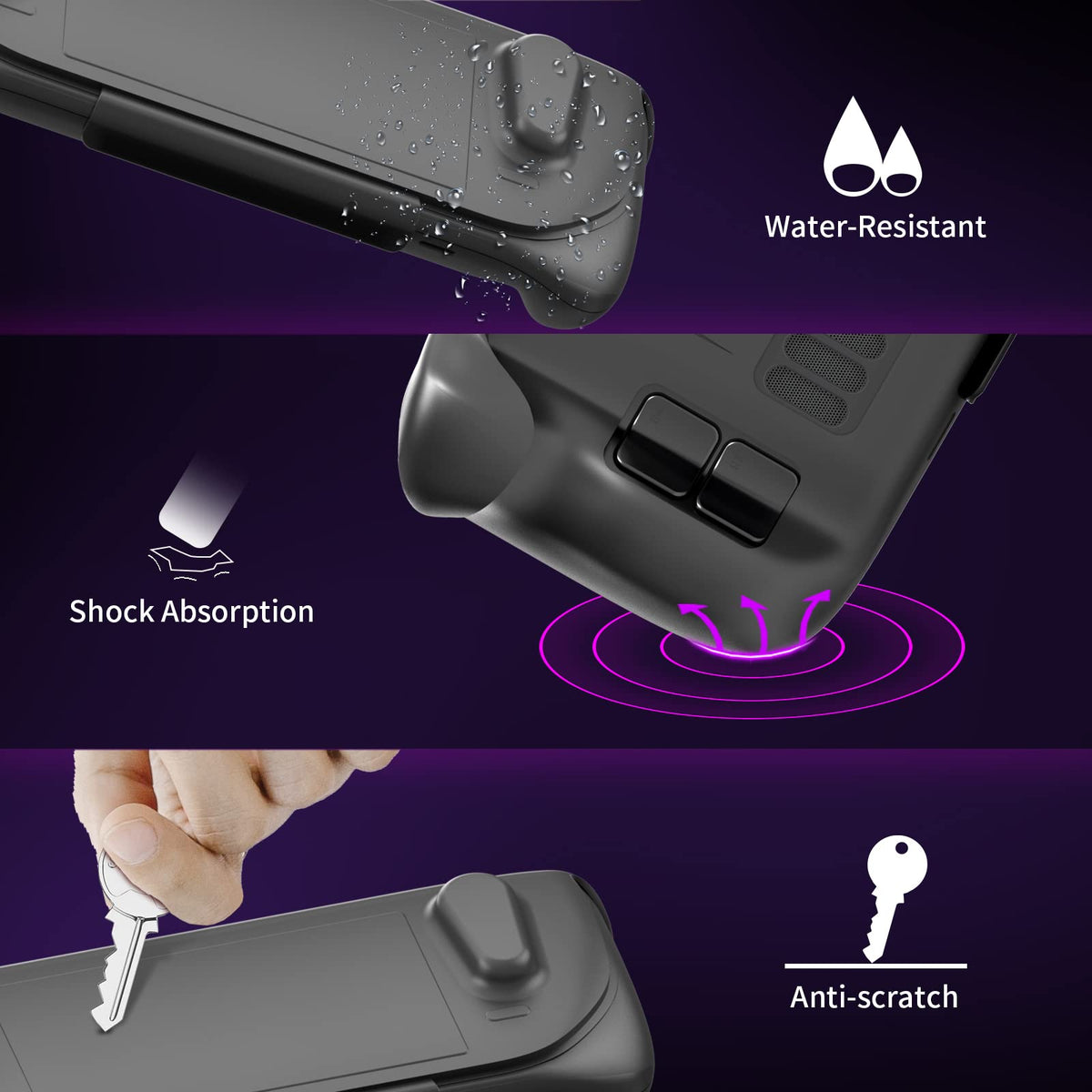 Ultra Slim TPU Protective Case with Front Cover for Steam Deck/OLED X5045