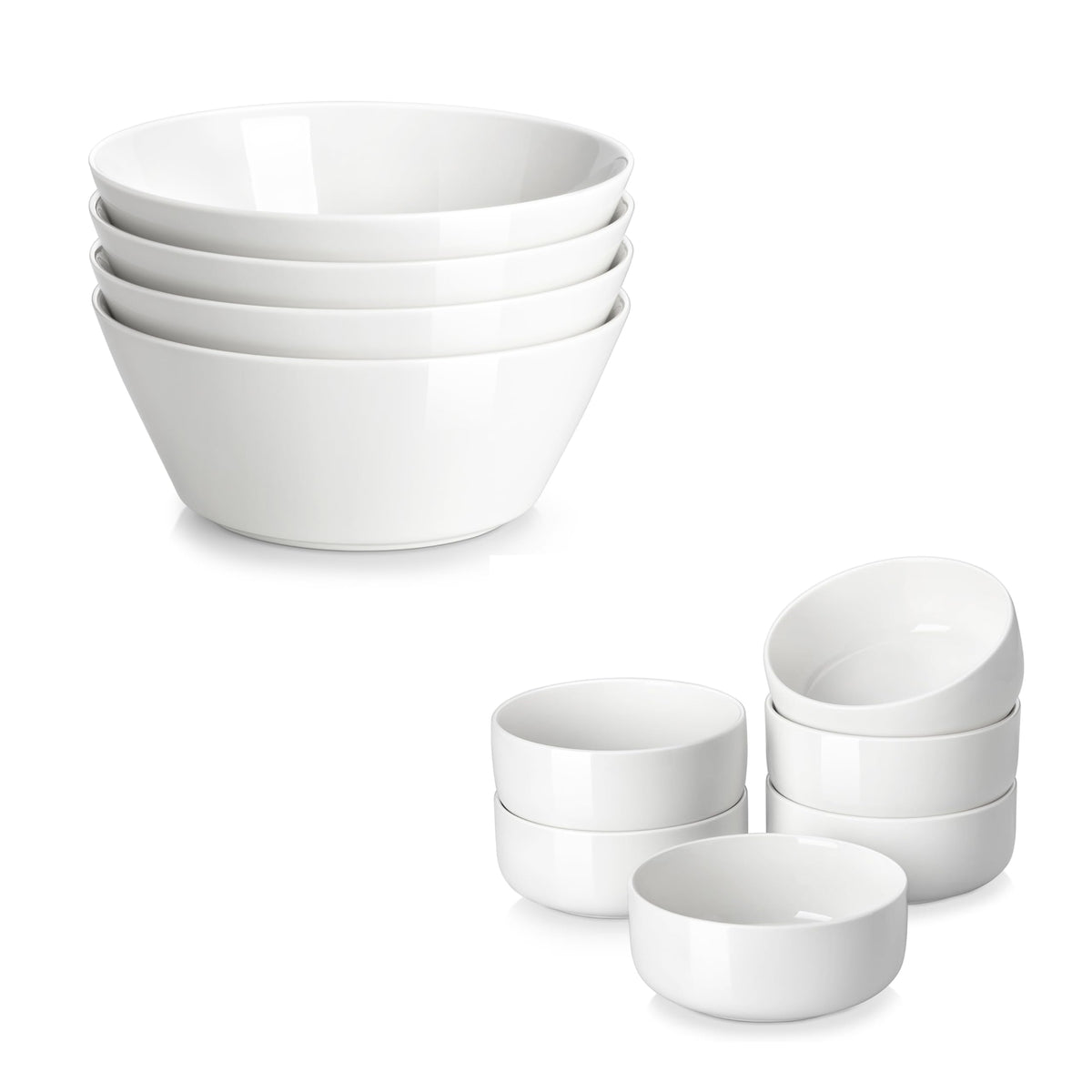35 OZ Soup Bowls Set of 4 and 24 OZ Cereal Bowls Set of 6 Z81897