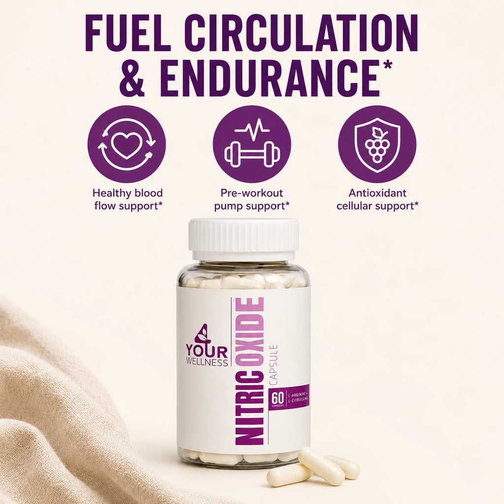 Nitric Oxide Capsules L Arginine L Citrulline 60 Count Y7481