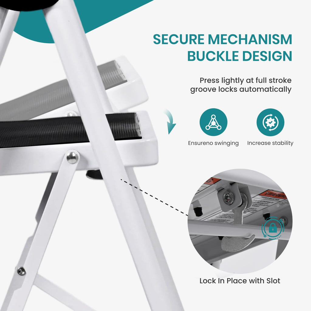 3 Step Ladder with Anti-Slip Pedal & Handrail X162