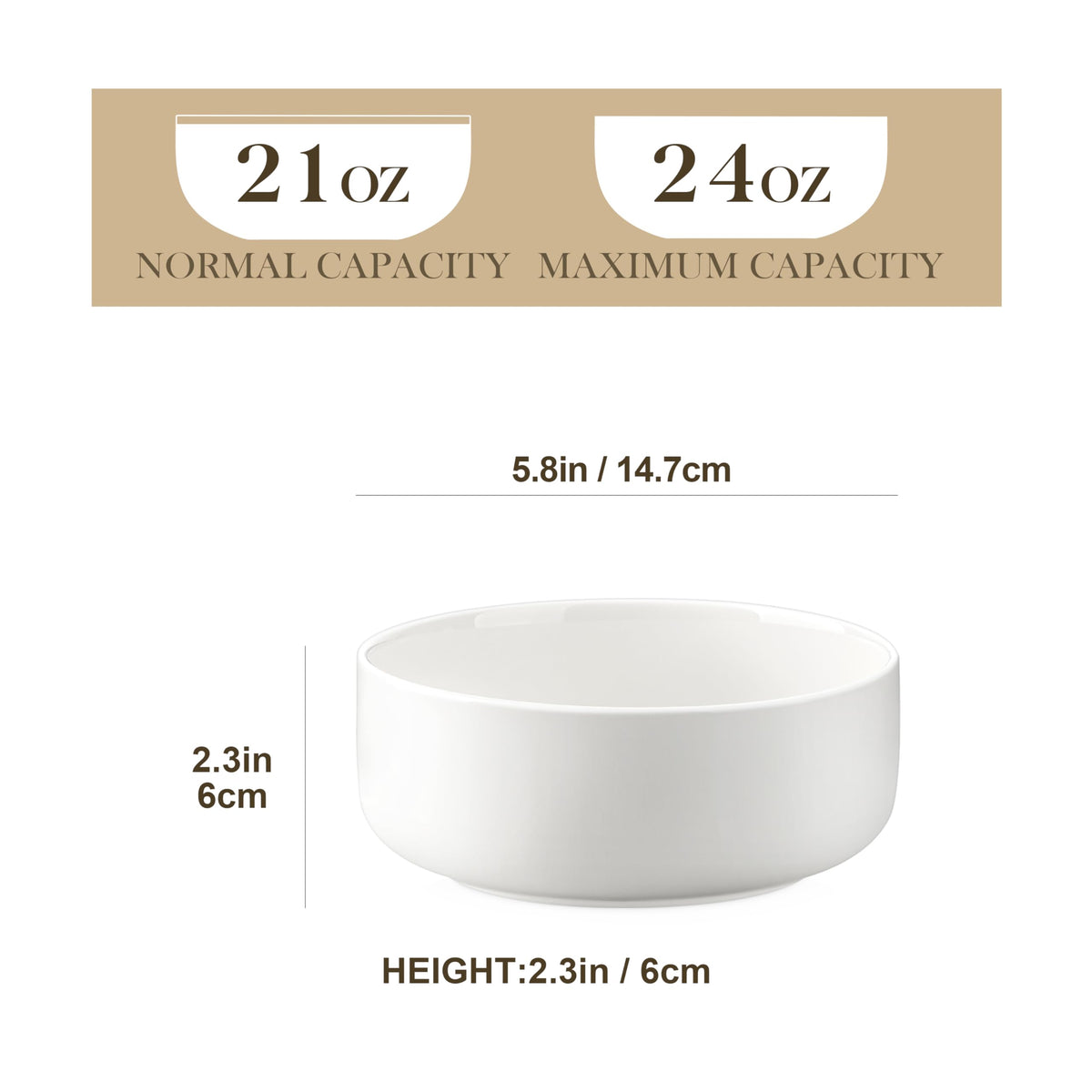 35 OZ Soup Bowls Set of 4 and 24 OZ Cereal Bowls Set of 6 Z81897