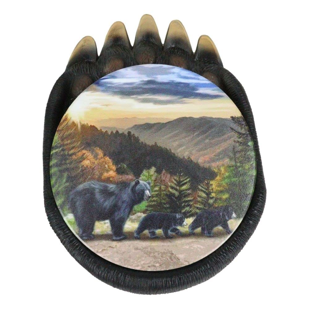 Black Bear Coaster Holder with 4 Coasters Set V30125