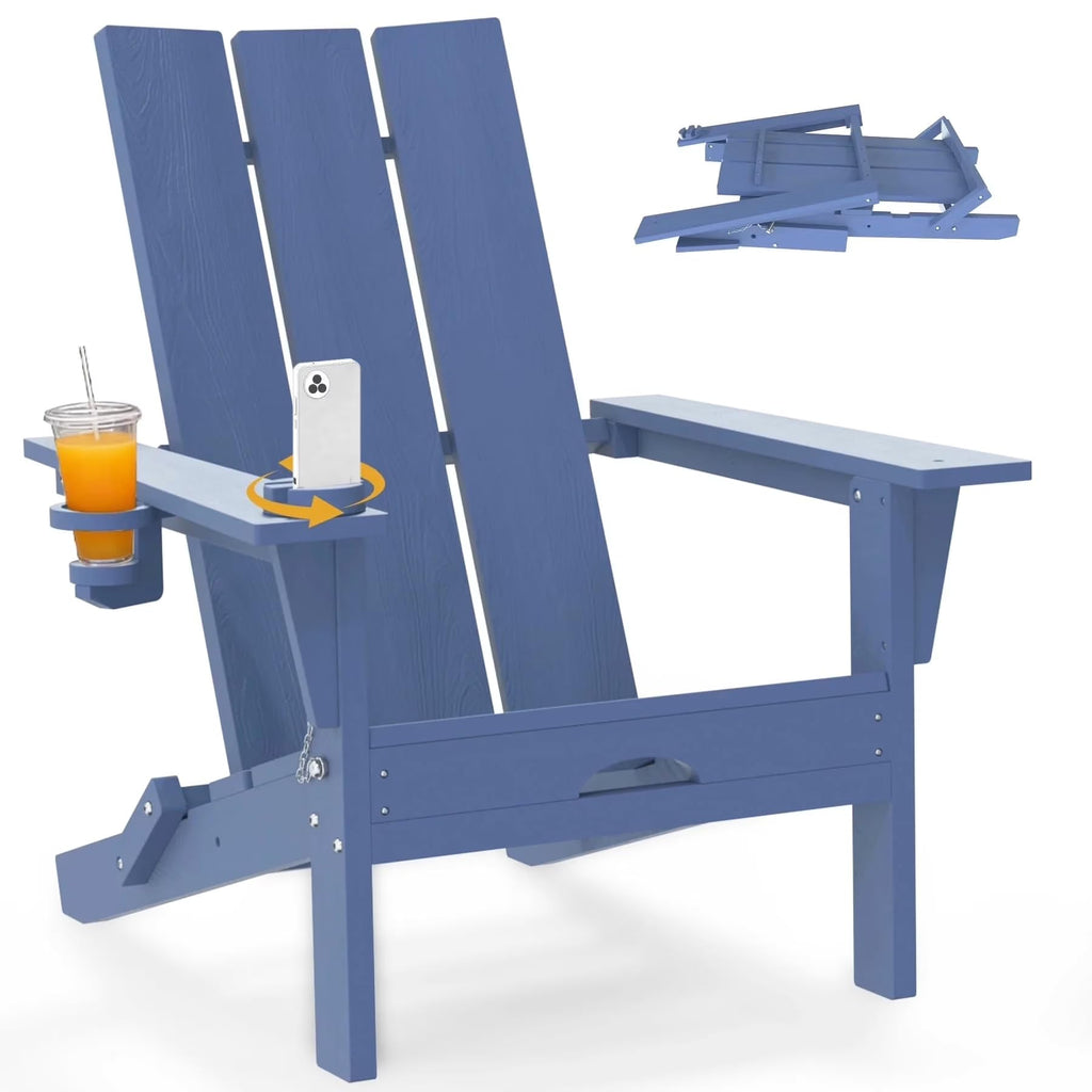 Folding Adirondack Chair with Cup Holder P701142