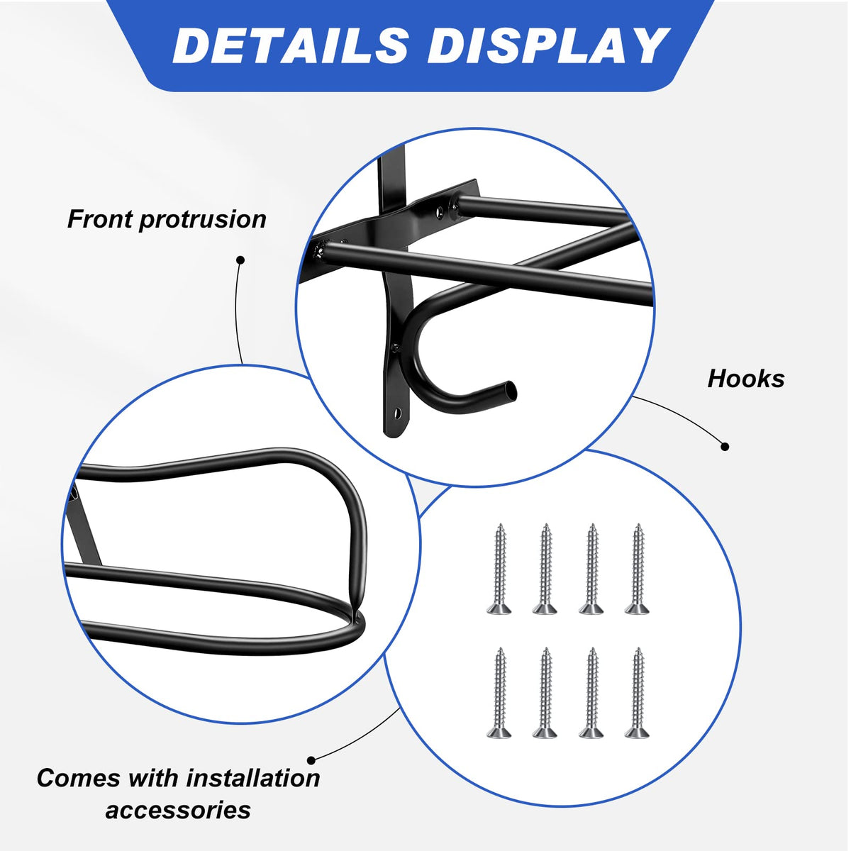 4 Sets Wall Mounted Saddle Rack A70735