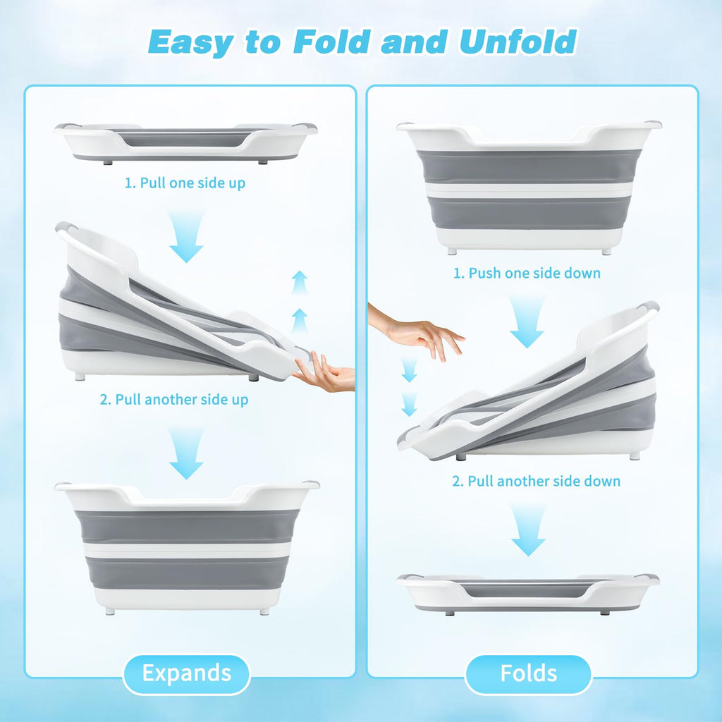 27L Raised Collapsible Dog Bathtub with Drain I8060