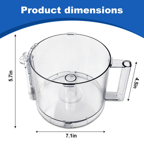 14-Cup Food Processor Working Bowl with 4 Locking Clips B38817
