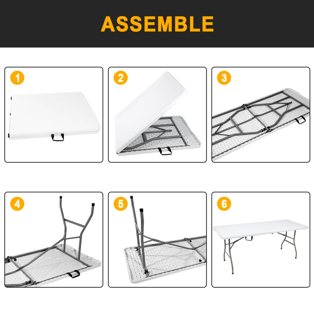 White Folding Table B786