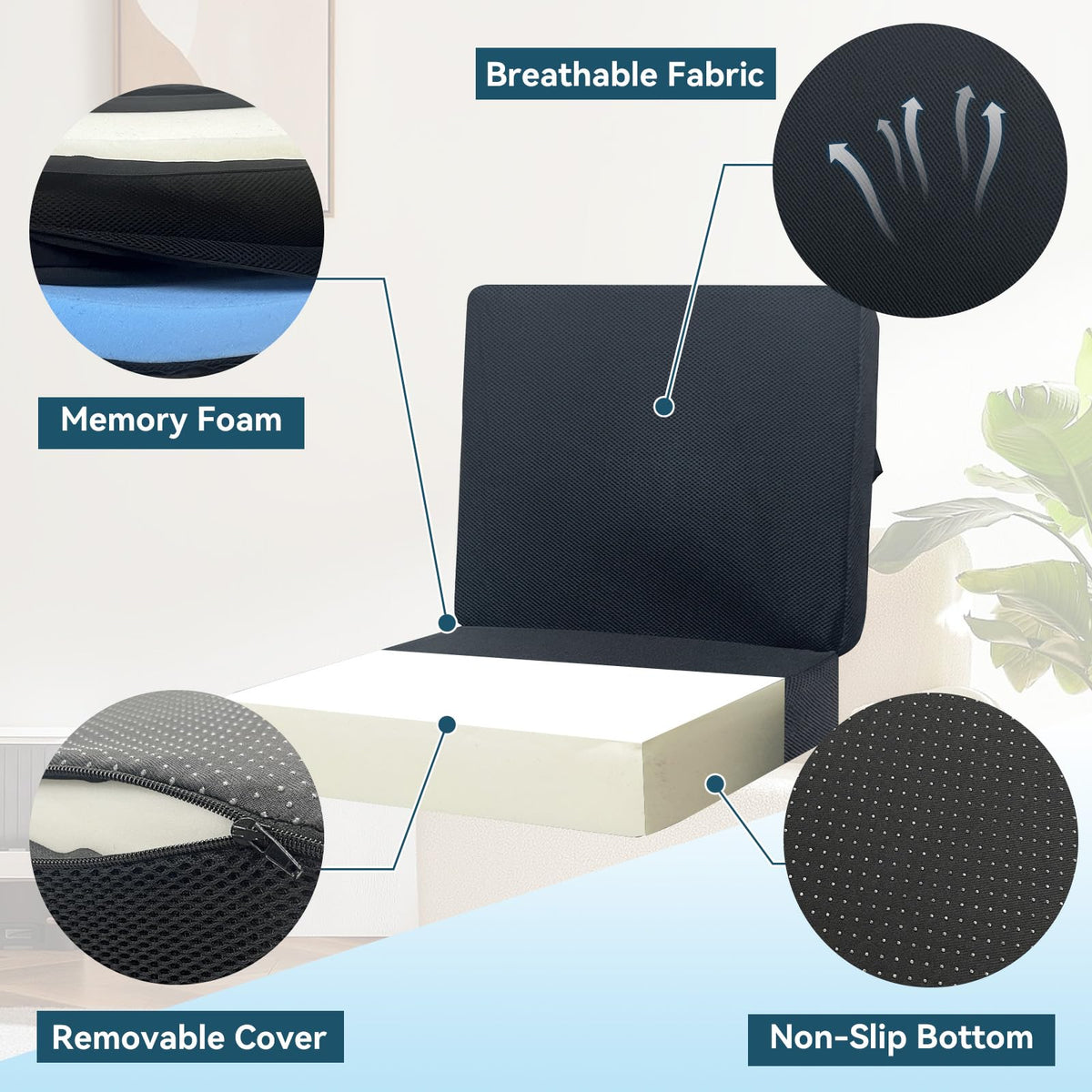 Car Seat Cushion with Backrest E30623