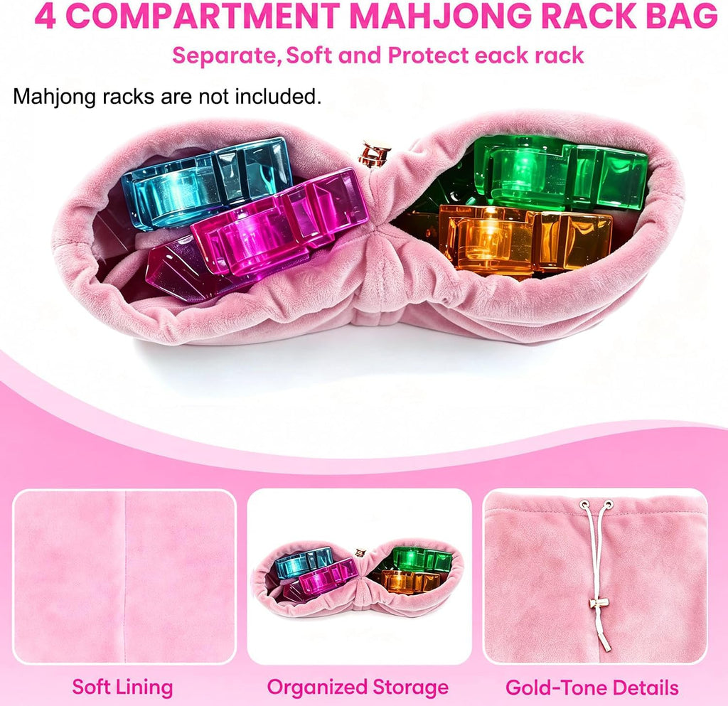 Mahjong Rack Storage Bag with 4 Dividers O8689