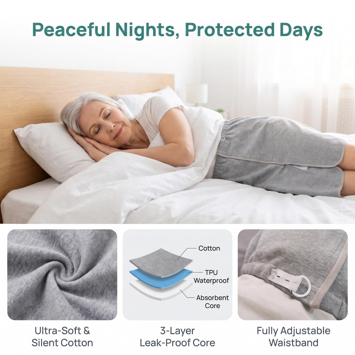 Adjustable Reusable Waterproof Diaper Skirt A892322