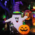 5FT Inflatable Halloween Ghost with Pumpkin Yard Decoration U728
