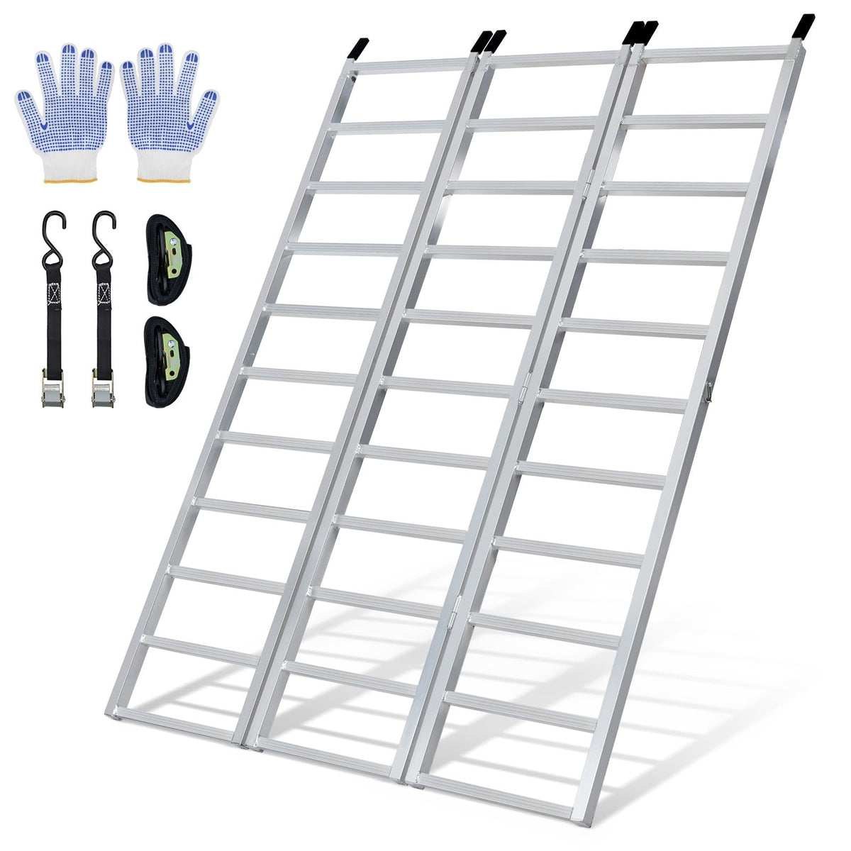 77" x 54" Tri-Fold Aluminum Loading Ramp, 1800 lbs Capacity Y377111
