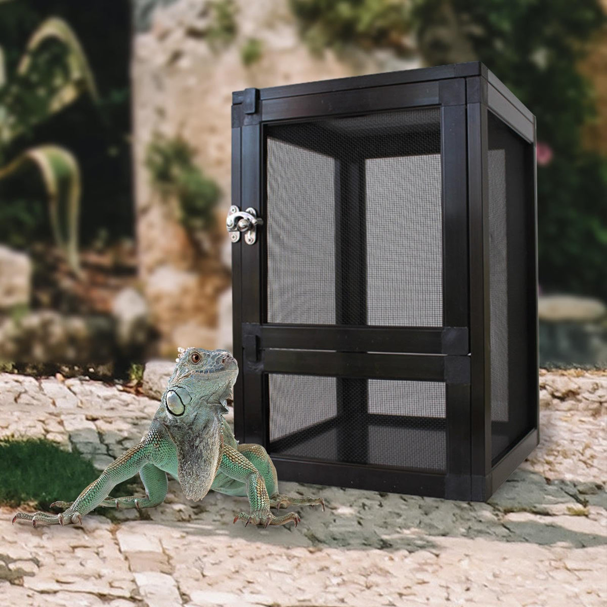 Black Aluminum Alloy Mesh Screen Habitat Cage K835