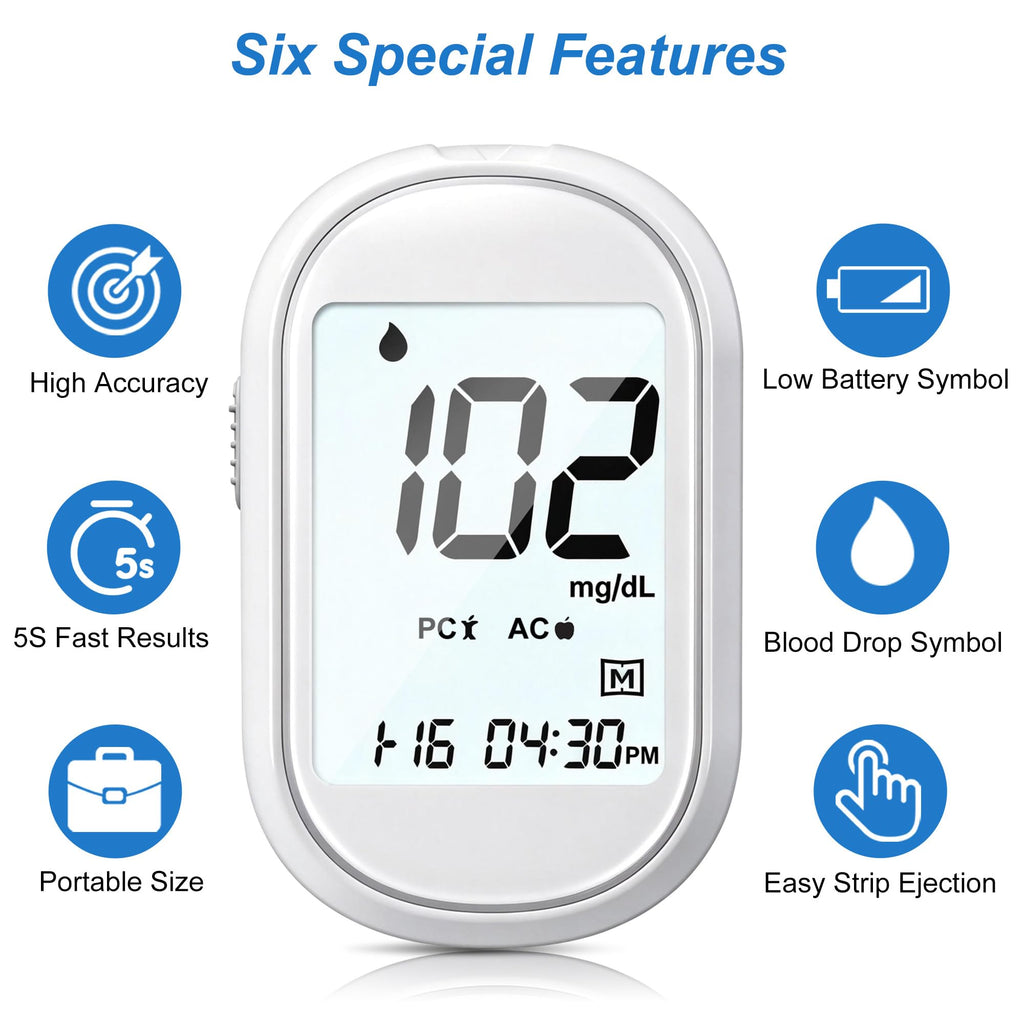 Glucose Monitor Kit with 100 Test Strips & Lancets D6194