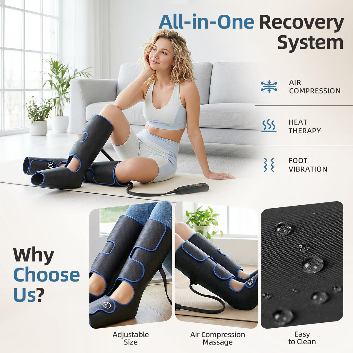 Air Compression Leg Massager with Heat P20471