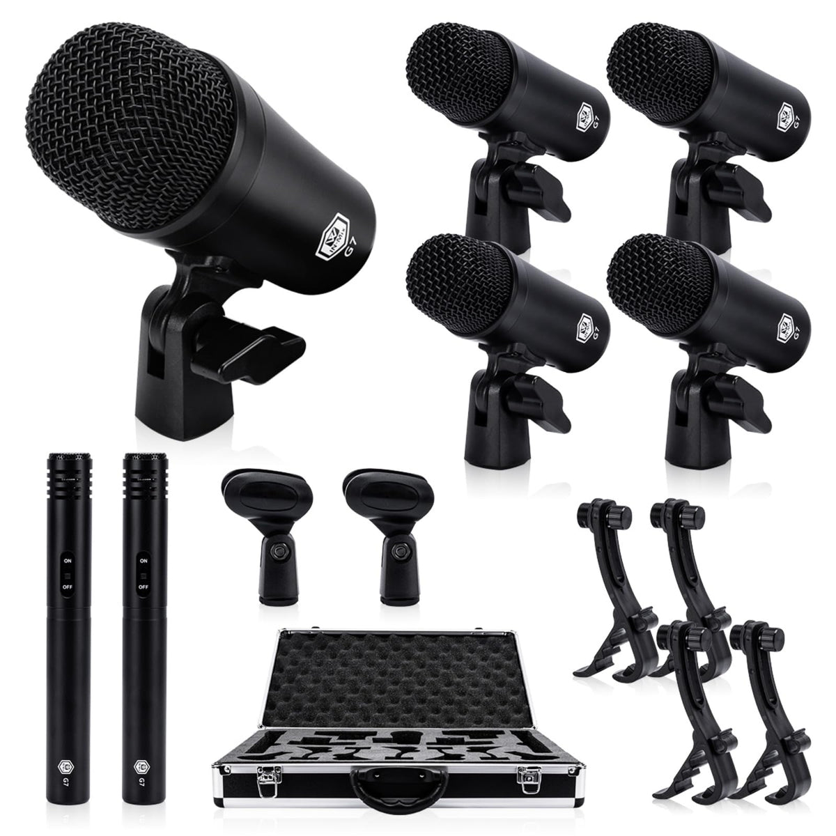 7-Piece Drum Mic Kit with XLR Outputs A468