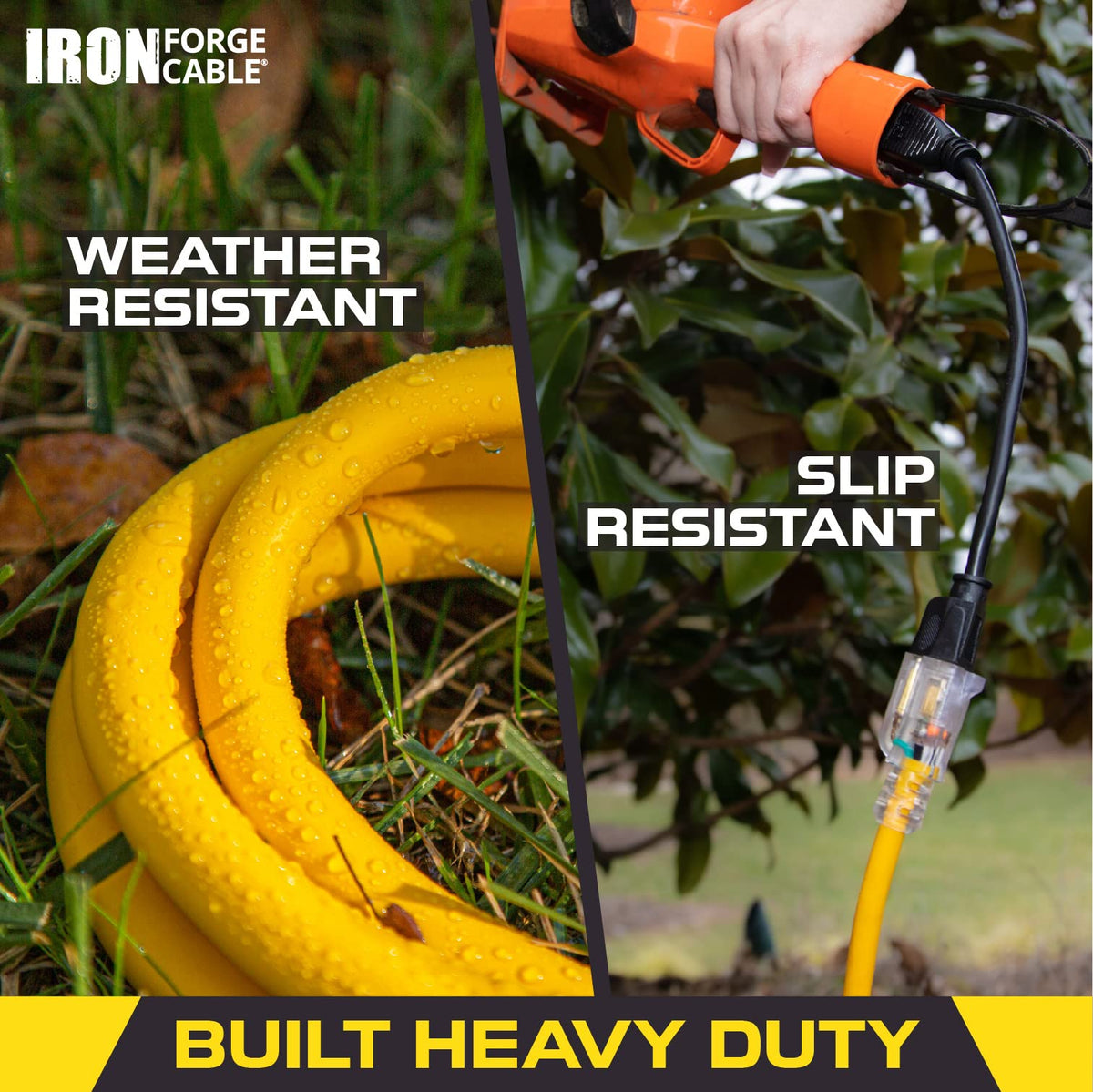 14 Gauge Heavy Duty Extension Cord, 100 Ft Yellow SJTW S340
