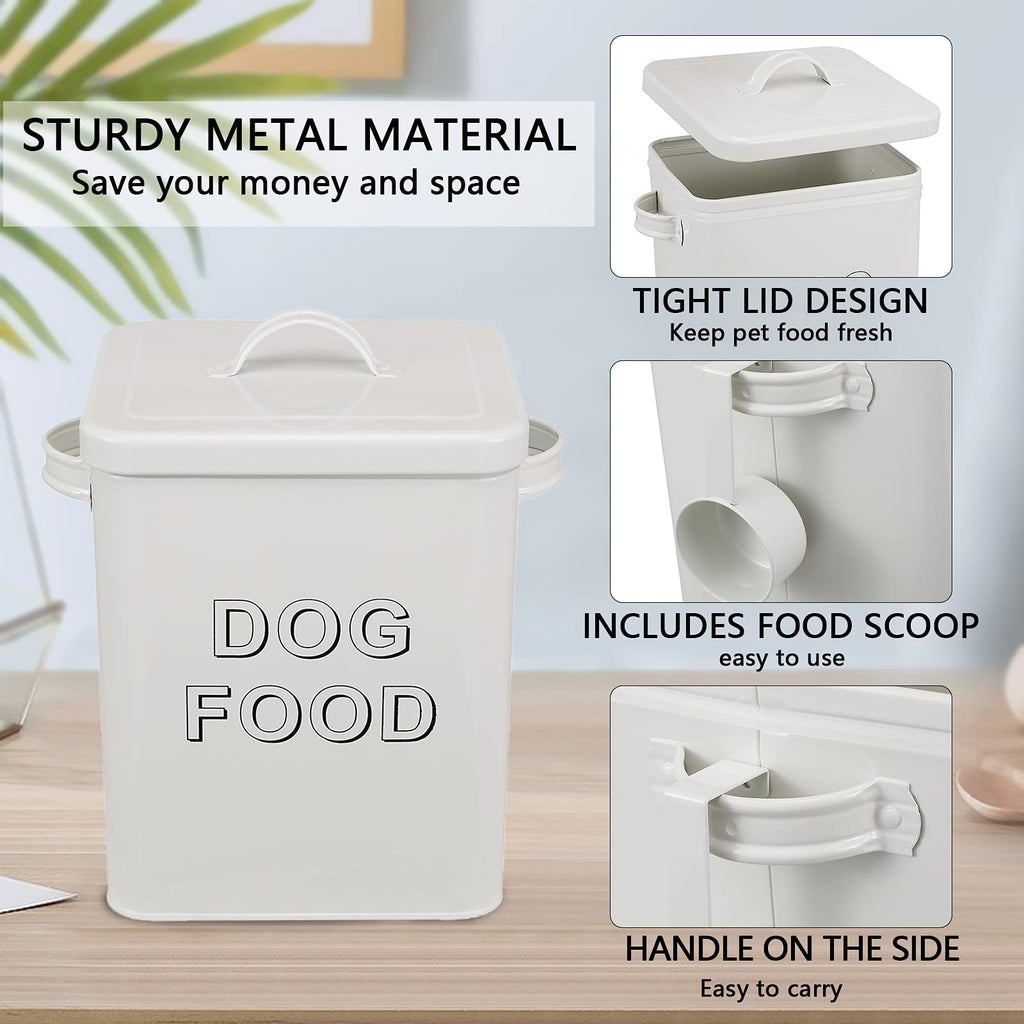 Metal Airtight Dog Food Storage Container 6 lbs Z6127