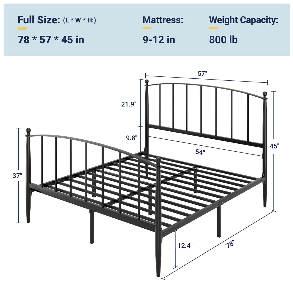 Metal Full Size Platform Bed Frame I94737