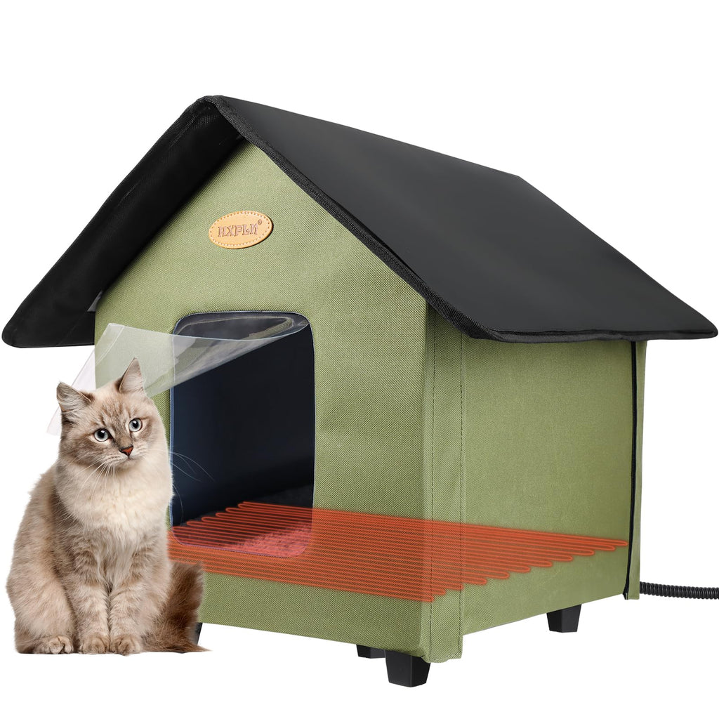 Heated Weatherproof Insulated Outdoor Cat House O966860
