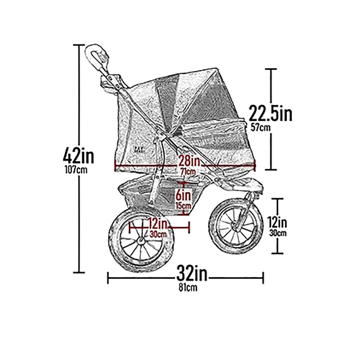 Spotted Pet Stroller E489