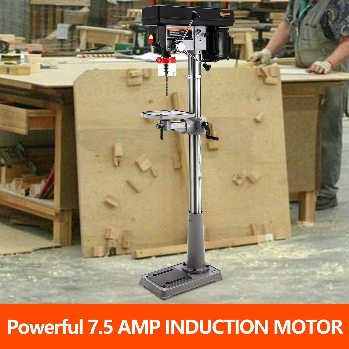 13 in 7.5 Amp Variable Speed Cast Iron Drill Press Z454459