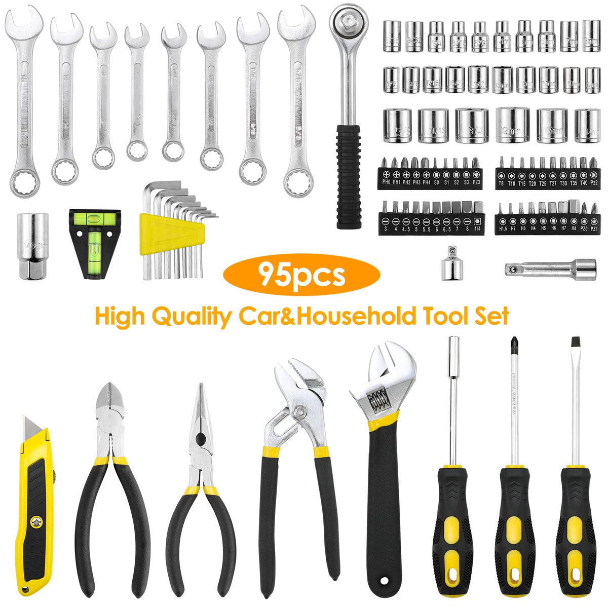 95-Piece Mechanic Tool Set with Storage Case J6672